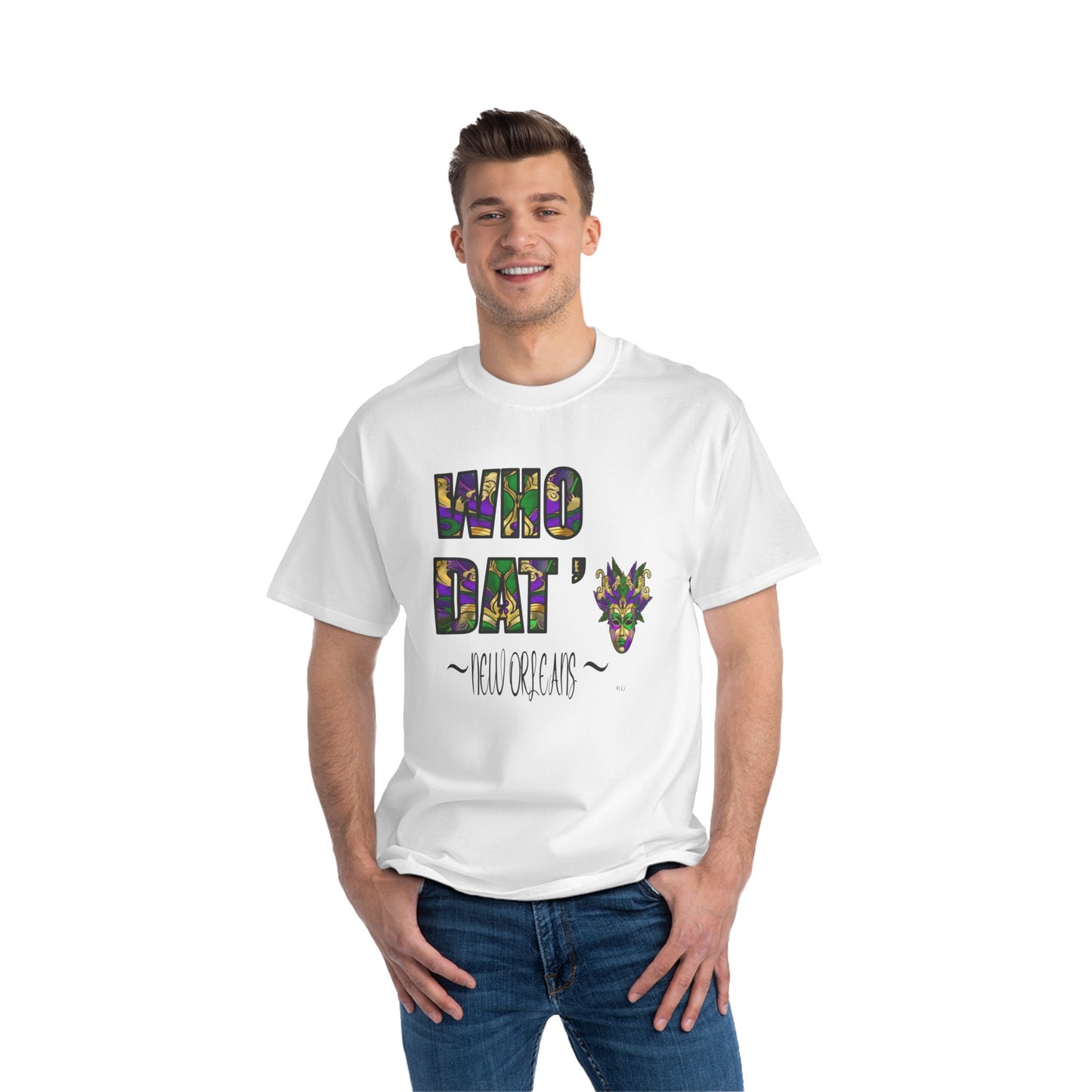 WHO DAT’ New ORLEANS Beefy-T®  Short-Sleeve T-Shirt Hanes