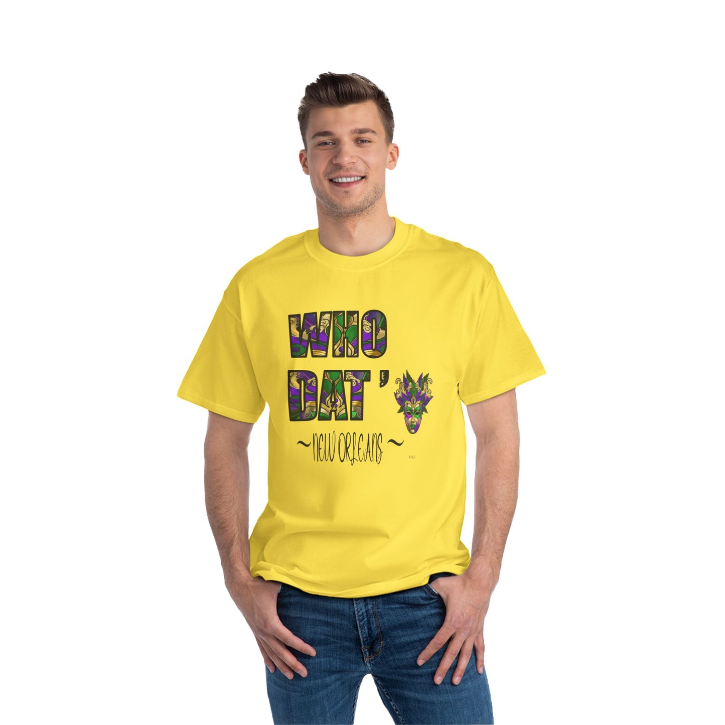 WHO DAT’ New ORLEANS Beefy-T®  Short-Sleeve T-Shirt Hanes