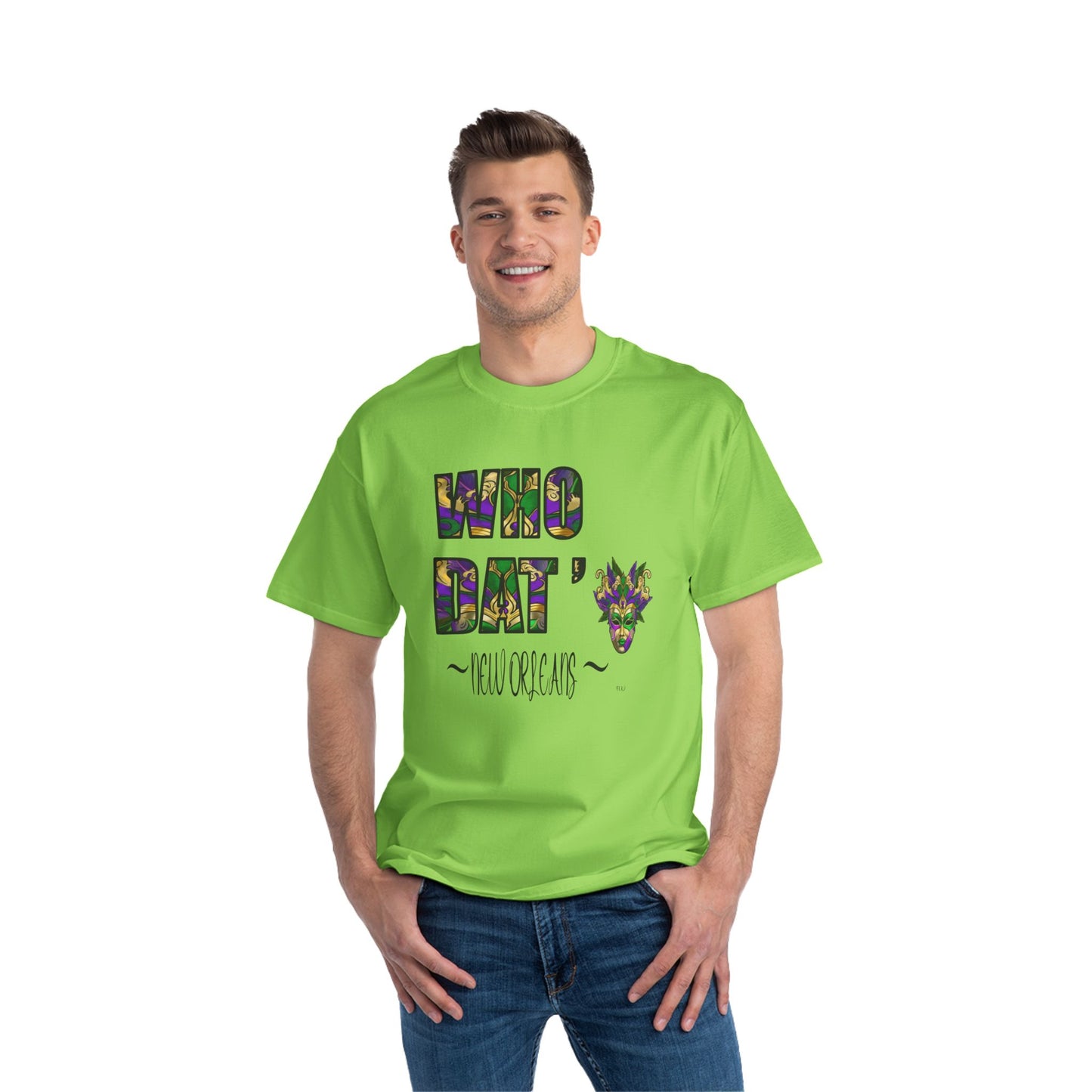 WHO DAT’ New ORLEANS Beefy-T®  Short-Sleeve T-Shirt Hanes